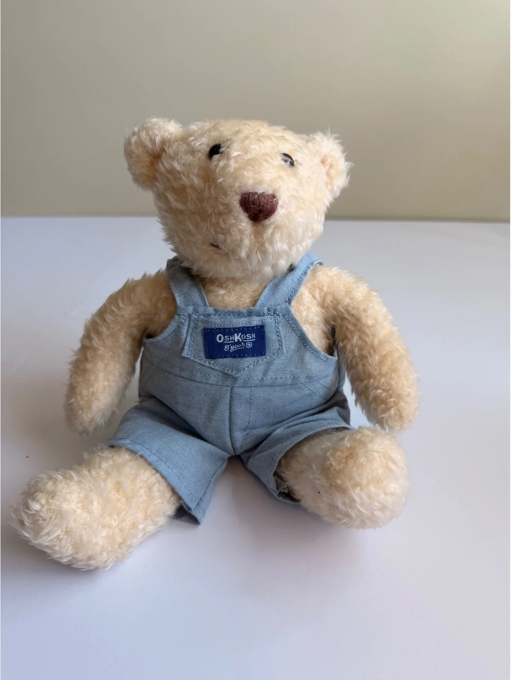 Vtg OshKosh B'gosh Eden Plush Teddy Bear Blue Overalls 11